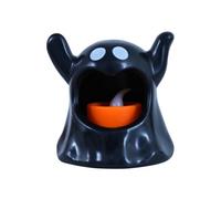 Velas de luz fantasma, vela LED fantasmal de Halloween, vela ardiente espeluznante, decoración del hogar, bonita luz sin llama para decoración de vacaciones, pieza de acento de ambiente, 7 x 8 cm