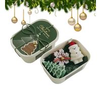 Velas de Navidad,Juego de Artesanal Ligera con Copos de Nieve | Velas de Aromatizadas con Esencia de Árbol de Navidad | para Familia Cumpleaños Otoño Hogar San Valentín Hogar Interior Exterior