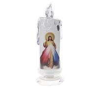 Velas de oración sin llama - Luz LED de té de Cristo, Luces de vela LED, Luz LED de Jesús sin llama que funciona con pilas | Velas decorativas, creativas y multifuncionales para decoración de iglesias
