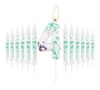 Velas de panda para 4º cumpleaños, velas de panda número 4 para pastel, decoraciones de cumpleaños para niñas y niños, decoración de pastel de cumpleaños temática de panda, decoración de pastel de