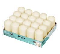Velas de pilar color marfil BOLSIUS - Paquete de 20 (5 x 10 cm) - Velas de cena de combusti n limpia durante 20 horas sin goteo ni humo - Calidad