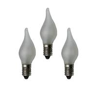 Velas de repuesto Hellum, filamento incandescente 23 V, 3 W, 3 velas acanaladas E10 (ø 10 mm) aptas para 10 puntos de combustión, 22 lúmenes, para interior y exterior, 922530