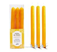 Velas de Ruda Artesanales para Protección, Limpieza Energética y Cortes Espirituales | Pack 3 Velas de 23cm | Cera Natural, Hechas a Mano | Ritual de Defensa y Purificación | Las Velas de Mariano