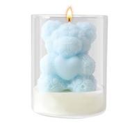 Velas de San Valentín, decoración de oso de corazón, velas aromáticas románticas para el día de San Valentín, decoración de oso de corazón para parejas, cónyuges, novios, novias, cena perfecta