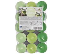Velas de té aromáticas con aroma intenso, a elegir entre diferentes aromas, velas de té, velas aromáticas, velas aromáticas, aroma de vela (té verde jengibre / verde claro-verde).