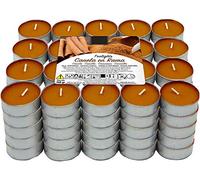 Velas de Té Aromáticas Velas perfumadas - 4 Horas de combustión(Canela En Rama, 100 Velas)