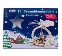 Velas de té de primera calidad para pirámide navideña de madera, 12 unidades