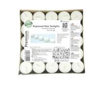 Velas de té naturales sin perfume hechas de velas de cera de colza con 4 u 7-8 horas de tiempo de combustión Candlelitas Sin parafina en un vaso transparente reciclable