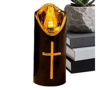 Velas eléctricas LED, luces conmemorativas sin llama, funciona con pilas, vela reutilizable para tumba de animales con control remoto, iglesia, dormitorio, mesita de noche, jardín, patio, porche