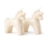 Velas en Forma de Caballo Nórdico, Diseño Sueco, Velas Navideñas | Cera de Colza Natural, Velas Artesanales para Hogar, Eventos. Regalo Original, Hecho en España