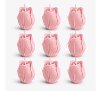 Velas en Forma de Rosa, Set de 28, Regalos de Cumpleaños Bodas Comuniones | Velas Artesanales · Cera de Colza Natural · Decoración para cena romántica · Fiestas y Eventos · Hecho en España