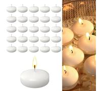 Velas Flotantes,20 Piezas 3,7 cm Velas de Natación Grande de Parafina Larga Duración de la Quema Hasta 1.5 Horas sin Humo y Inodoro para la Boda Decoración Romántica Decoración