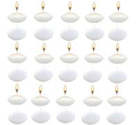 Velas flotantes,30 piezas Floating candles,Velas Flotantes sin Perfume,Velas de Candelitas Cálidas Flotantes,para centros de mesa,para piscina,hogar,boda,fiesta,Blanco