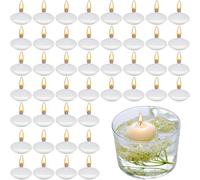 Velas flotantes blancas 45 unidades velas flotantes sin perfume para piscina, bañera, spa, boda, velas LED para decoración, día de San Valentín, Navidad, fiesta
