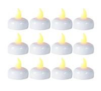 Velas flotantes blancas, pequeñas velas flotantes, luces LED, luces de té parpadeantes activadas por agua, centros de mesa, decoración del hogar para jarrón, piscina, boda