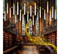 Velas Flotantes con Control Remoto de Varita Mágica, 20 Velas LED Flotantes, Sin llama Vela Cónica Colgante, Parpadeante Vela Mágica, Velas con Pilas Para Halloween,Decoración Navideña
