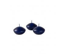Velas flotantes diámetro 4,5 cm altura 2,7 cm - 20 unidades - Color azul noche - Cereria Di Giorgio