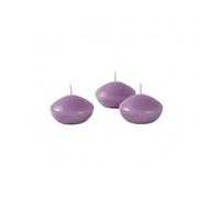 Velas flotantes diámetro 4,5 cm altura 2,7 cm - 20 unidades - Color Lavanda- Cereria Di Giorgio