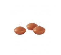Velas flotantes diámetro 4,5 cm altura 2,7 cm - 20 unidades - Color terracota - Cereria Di Giorgio
