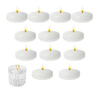 Velas Flotantes - Velas Flotantes Blancas - Decorativas Ardientes De Cera Para Centro Acuático, Día de San Valentín, Bodas, Navidad, Fiestas Y Cenas Románticas