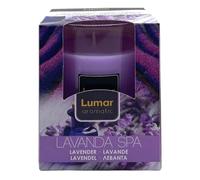 Velas fragancia en vaso cristal con tapa (PlusHome) (Lavanda, Pack 2)