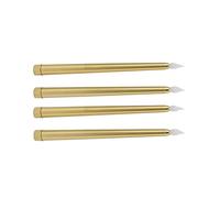 Velas LED 15 Piezas Velas LED Sin Humo Sin Llamas Seguro Respetuoso con el Medio Ambiente Luz Cálida Vela Contador LED Eléctrico (Dorado)