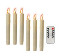 Velas LED - 7,68x0,79 Pulgadas, 6 Piezas Decoraciones De Navidad | Velas LED Con Pilas Efecto Llamas Para Navidad | Para Interior Exterior Chimenea Boda Cumpleaños San Valentín Fiesta Camping