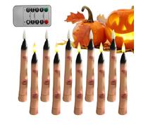 Velas LED afiladas Halloween Luz Dedo De Terror Con Control Remoto