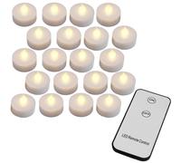 Velas LED blanco cálido, x20, con telemando