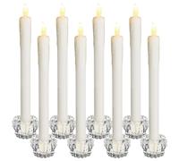 Velas LED con candelabros de cristal set de 8