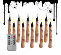 Velas LED Cónicas de Halloween Luz de dedo a pilas con mando a distancia