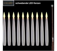 Velas LED Decorativas Ø 1,5×15 Cm Flotantes Set De 10 Con Temporizador A Pilas