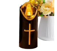 Velas LED eléctricas, luces de batería sin llama, vela conmemorativa reutilizable con uso seguro, luz de tumba con construcción duradera, decoración del hogar para iglesias, mesita de noche