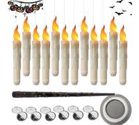 Velas LED flotantes, funciona con pilas, sin llama, control remoto de Halloween, con , suministros de Halloween para casa encantada, fiestas temáticas, actuaciones escénicas
