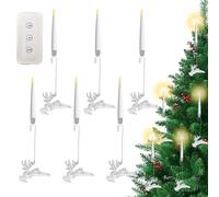 Velas LED genéricas para árbol de Navidad - Decoraciones navideñas | Vela fuselada LED de hielo de pájaros voladores con temporizador remoto - Para árbol chimenea ventana mesa boda