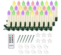 Velas LED para árbol de Navidad set de 30 luces multicolor