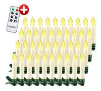 Velas LED para árbol de Navidad set de 40 blanco cálido incl mando