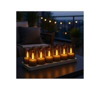 Velas LED Recargables con Mando a Distancia, Estación de Carga & Temporizador por MMOBIEL - 12 Velas de Té Sin Llama USB para Hogar, Mesa, Bodas & Decoración de Navidad