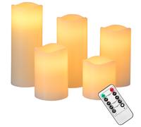 Velas LED set de 5 10 modos incl mando y temporizador