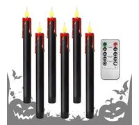 Velas LED sin llama | Velas cónicas de batería parpadeantes, luz regulable de Halloween, candelabro realista para teatro, escenario, meditación, fotografía, mesa de comedor
