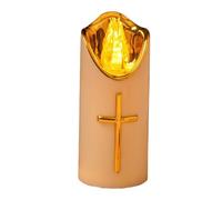 Velas LED sin llama, velas de oración que funcionan con pilas, velas conmemorativas eléctricas LED sin vela, para iglesias, mesitas de noche, dormitorio, sala de estar, decoración del hogar, jardín