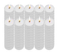 Velas ligeras de té | 100 velas de té sin humo de larga duración | Lámpara de velas de noche blanca cálida para el hogar, viajes, manualidades y cualquier otra ocasión especial