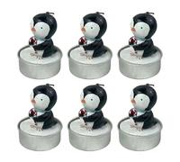 Velas ligeras de té de pingüino - Velas de té de animales de dibujos animados sin humo, velas hechas a mano sin perfume en forma de pingüino | Lindas velas de té de 3 horas de duración para invierno,