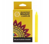 Velas Mágicas Manifest (paquete de 12) - Amarillas - Chakra del Plexo Solar