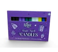 Velas mágicas Ro Rox, velas rituales sin aroma para meditación, manifestación, limpieza, altar, brujería y prácticas paganas, 10 cm, caja de 12, multicolor