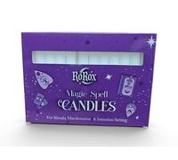 Velas mágicas Ro Rox, velas rituales sin perfume para meditación, manifestación, limpieza, altar, brujería y prácticas paganas, 10 cm, caja de 12, blancas.