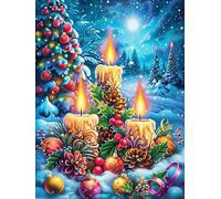 Velas navideñas en el Bosque mágico Puzzles 1000 Piezas Maquetas 3D Construir Animal Lindo de Cuento de Hadas Rompecabezas Educativo para Familia Desafío Intelectual Decoración Hogar Moderno 1000 PCS