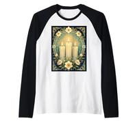 Velas Nowruz Que aportan Calidez, luz y Felicidad Camiseta Manga Raglan