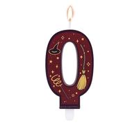 Velas Numéricas con Temática de Mago Mágico, Vela con Número para Tarta Temática de Mago Color Marrón Ideal para Fiestas Cumpleaños Infantiles (0)