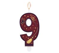 Velas Numéricas con Temática de Mago Mágico, Vela con Número para Tarta Temática de Mago Color Marrón Ideal para Fiestas Cumpleaños Infantiles (9)